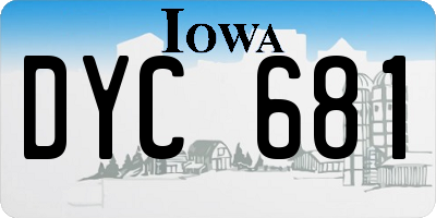 IA license plate DYC681