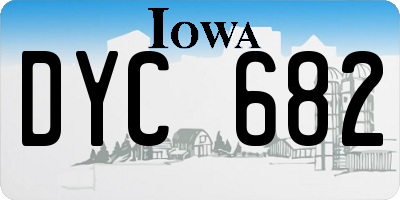 IA license plate DYC682