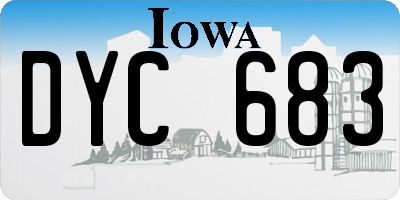 IA license plate DYC683