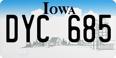 IA license plate DYC685
