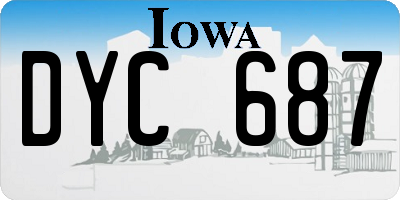 IA license plate DYC687