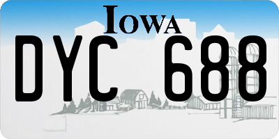 IA license plate DYC688