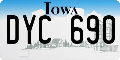 IA license plate DYC690