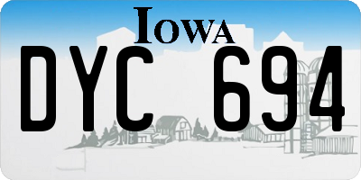 IA license plate DYC694