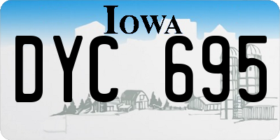IA license plate DYC695
