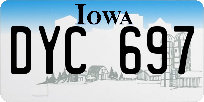 IA license plate DYC697