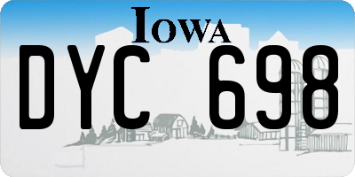 IA license plate DYC698