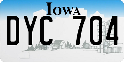 IA license plate DYC704