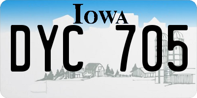 IA license plate DYC705