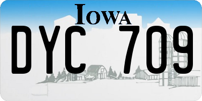 IA license plate DYC709