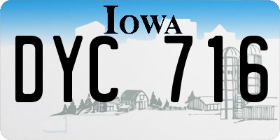 IA license plate DYC716