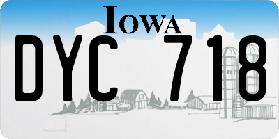 IA license plate DYC718