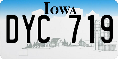 IA license plate DYC719