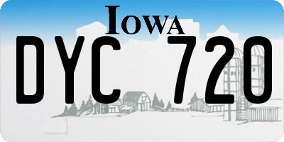 IA license plate DYC720