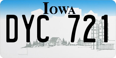 IA license plate DYC721