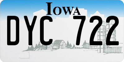 IA license plate DYC722