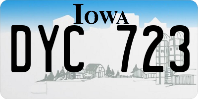 IA license plate DYC723