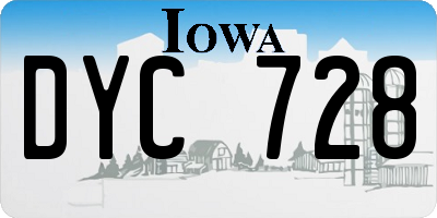 IA license plate DYC728