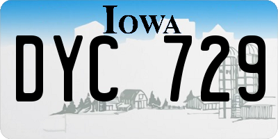 IA license plate DYC729