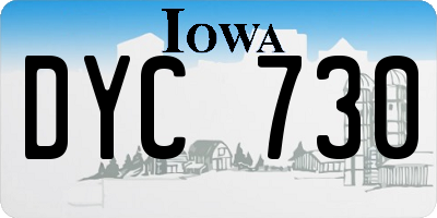 IA license plate DYC730