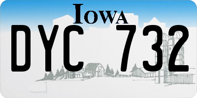 IA license plate DYC732