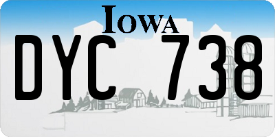 IA license plate DYC738