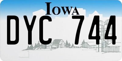 IA license plate DYC744
