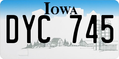 IA license plate DYC745