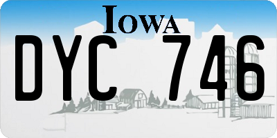 IA license plate DYC746