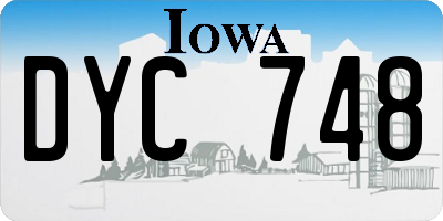 IA license plate DYC748