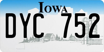 IA license plate DYC752