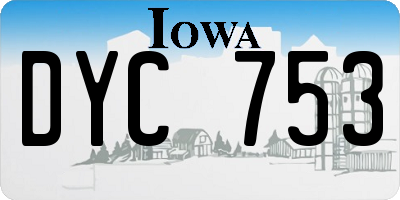 IA license plate DYC753