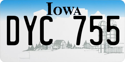 IA license plate DYC755