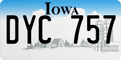 IA license plate DYC757