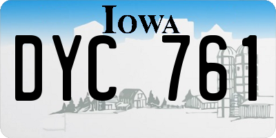 IA license plate DYC761