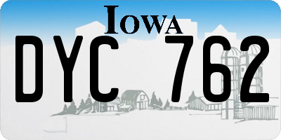 IA license plate DYC762