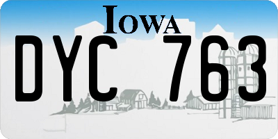 IA license plate DYC763