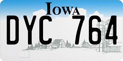 IA license plate DYC764