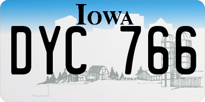 IA license plate DYC766