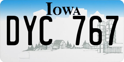 IA license plate DYC767