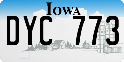 IA license plate DYC773