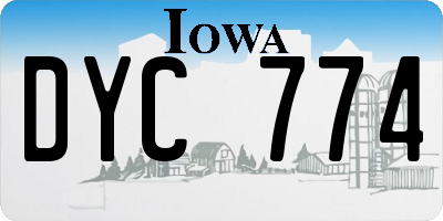 IA license plate DYC774