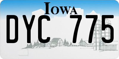 IA license plate DYC775