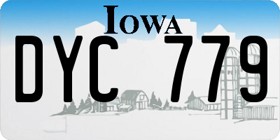 IA license plate DYC779
