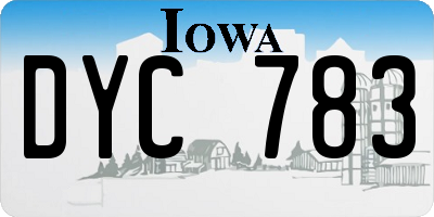 IA license plate DYC783