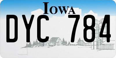 IA license plate DYC784