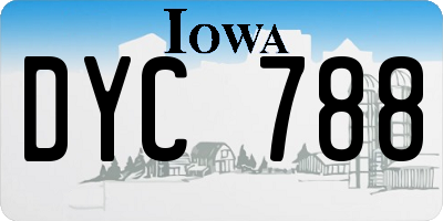 IA license plate DYC788