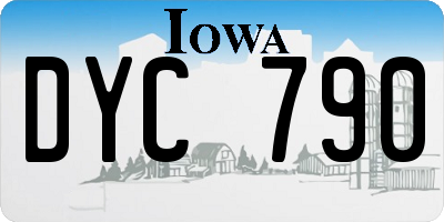 IA license plate DYC790