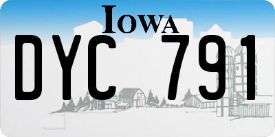 IA license plate DYC791