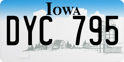 IA license plate DYC795